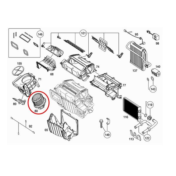 Imagem de Motor Ventilador Ar Condicionado 24V MB Axor/Atego A0038300108