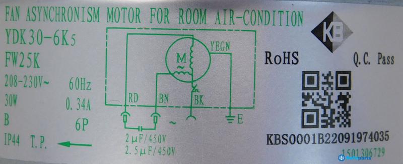 Imagem de Motor Ventilador Condensadora Gree - 1501306729