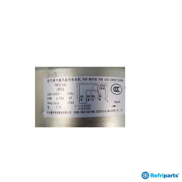 Motor Ventilador Condensadora Gree - 15015451 Imagem de Motor Ventilador Condensadora Gree - 15015451