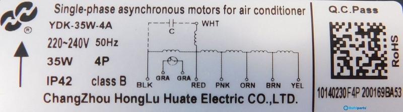 Imagem de Motor Ventilador Evaporadora Hitachi - H7b00331b Duto