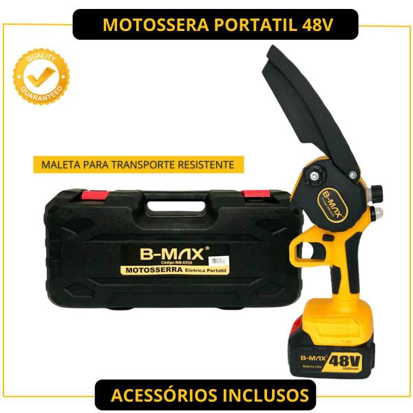 Imagem de Motossera Eletrica 48v Portatil 600w Sabre 19cm Serra 6 Polegadas 