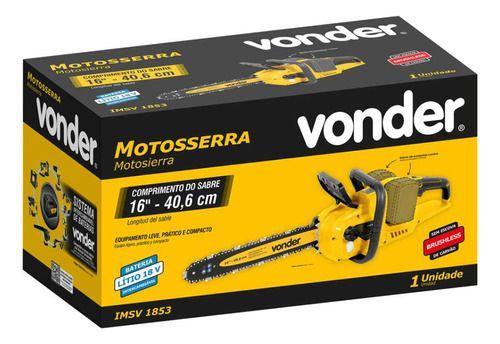 Imagem de Motosserra A Bateria Intercambiável 18V+18V Vonder IMSV1853B