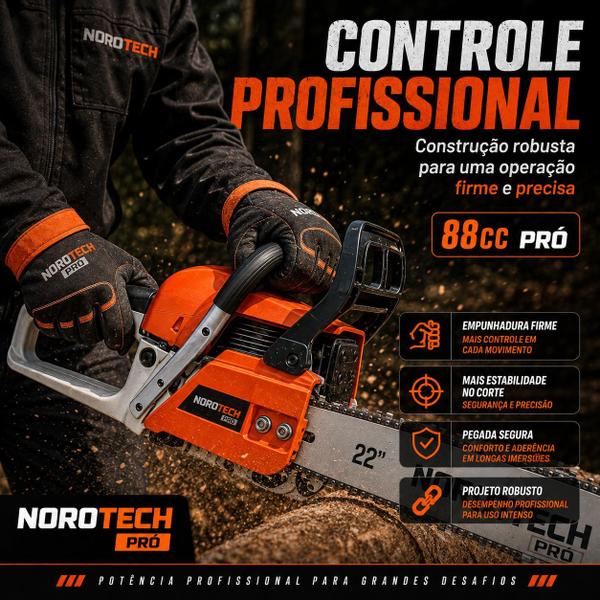 Motosserra A Gasolina 88cc 3.8hp 22 Polegadas Profissional