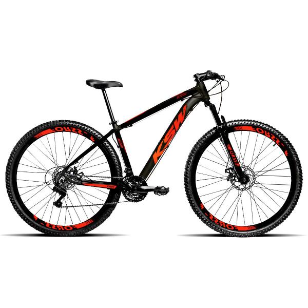 Imagem de Mountain Bike Aro 29 Ksw Xlt Alum. 21 Vel. Preto/Vermelho/Laranja Mcz4