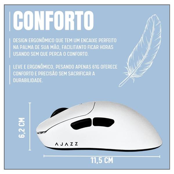 Imagem de Mouse Ajazz x Nacodex Aj179 Pro 8k Polling Rate Base Carregamento Paw3395