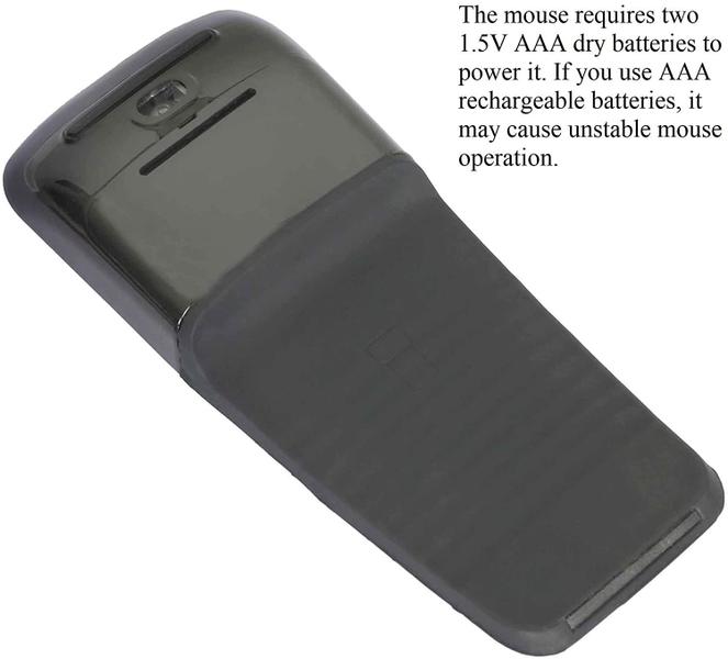 Mouse Bluetooth Arc Touch WUDEMWWFE para laptop - preto Imagem de Mouse Bluetooth Arc Touch WUDEMWWFE para laptop - preto