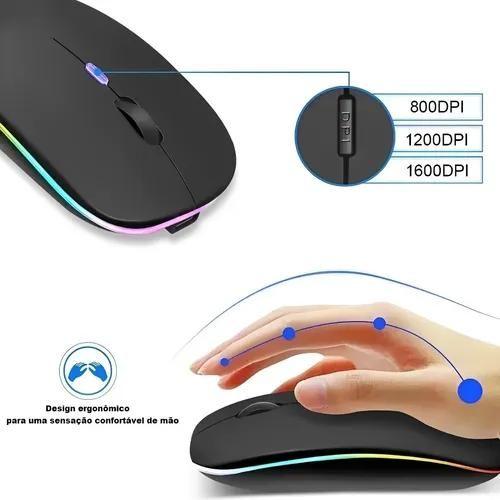 Imagem de Mouse Bluetooth E Wirelles Compativel P Pc Tablet Ios 2 Em 1