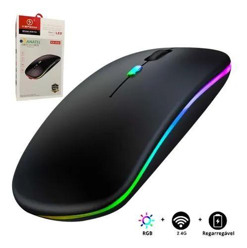 Imagem de Mouse Bluetooth Rgb Recarregável