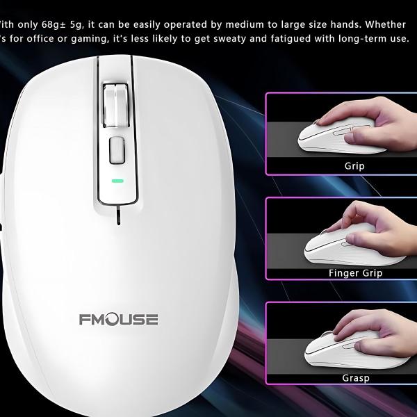 Mouse Bluetooth Sem Fio Para Macbook Air Pro M1 M2 M3 - FMOUSE Imagem de Mouse Bluetooth Sem Fio Para Macbook Air Pro M1 M2 M3
