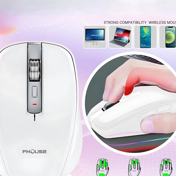 Mouse Bluetooth Sem Fio Para Macbook Air Pro M1 M2 M3 - FMOUSE Imagem de Mouse Bluetooth Sem Fio Para Macbook Air Pro M1 M2 M3