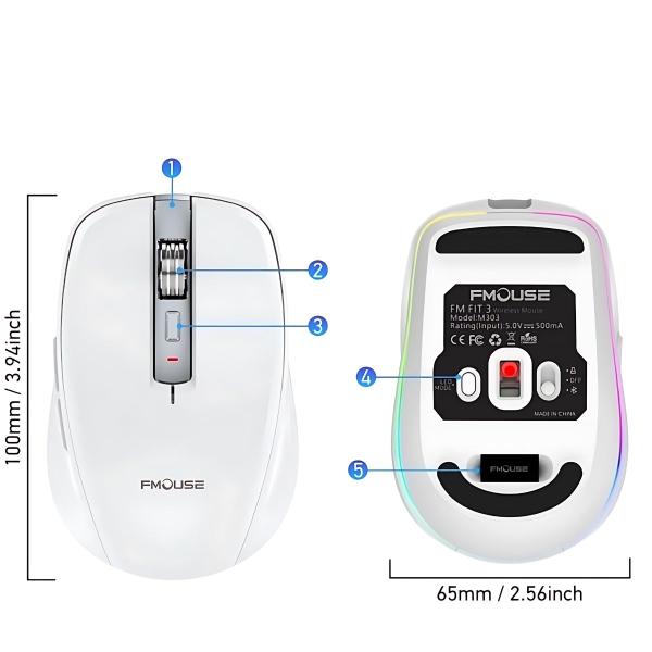 Imagem de Mouse Bluetooth Sem Fio Para Macbook Air Pro M1 M2 M3