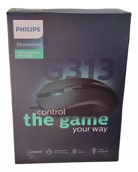 Imagem de Mouse C/ Fio Philips Óptico Até 3200dpi - G313 /