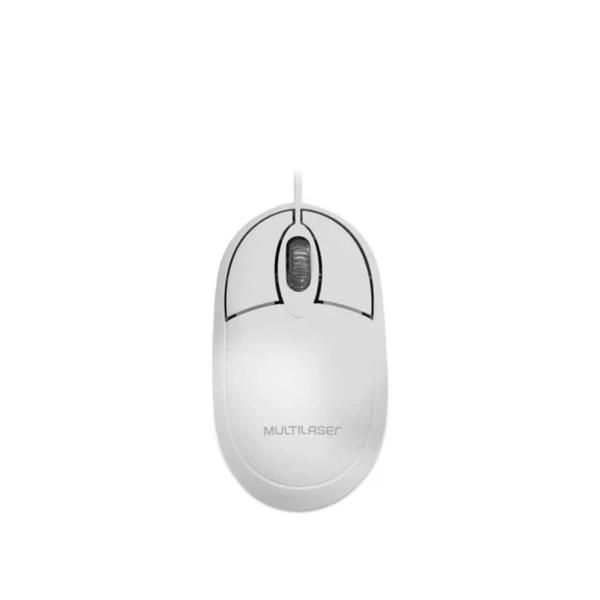 Imagem de Mouse Classic Box Óptico USB Branco Multilaser - MO302