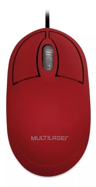 Imagem de Mouse Classic Box Optico Vermelho Usb Multilaser Mo303