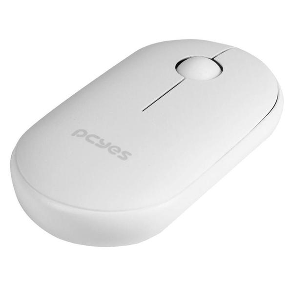 Imagem de Mouse College Sem Fio Pcyes, 1600 DPI, Branco - PMCWMDSCW