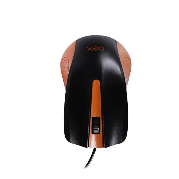 Imagem de Mouse Com Fio até 1000 Dpi 2 Botões + 1 Scroll cabo com 110 MT Ergonomico Oex Ms100 - Laranja