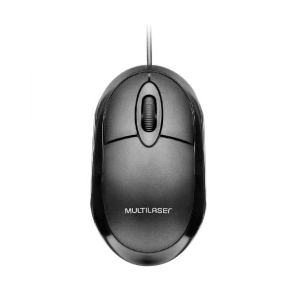 Imagem de Mouse com fio classic usb 1200DPI cabo 120 cm preto Multilaser - MO300