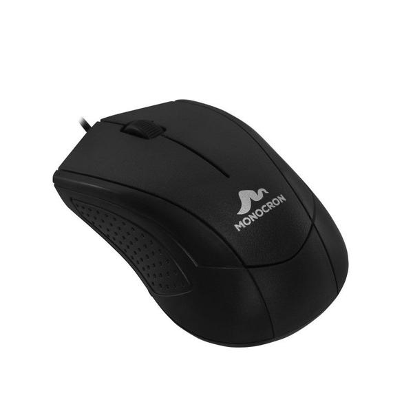 Imagem de Mouse com fio mn232 preto 1,5m/dpi 1000 monocron