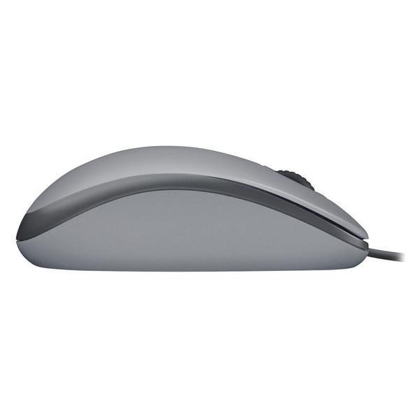 Imagem de Mouse com fio USB Logitech M110 com Clique Silencioso, Design Ambidestro e Facilidade Plug and Play, Cinza - 910-006757