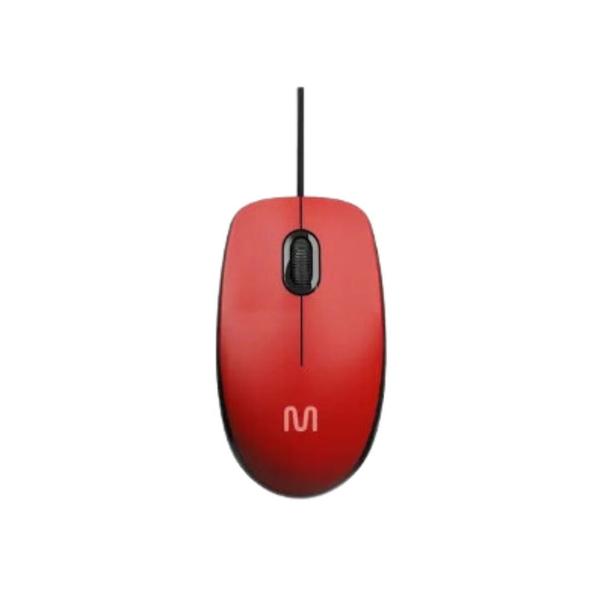 Imagem de Mouse Com Fio Usb Mf400 1200dpi 3bot Slim Silencioso 180cm Vermelho Multilaser