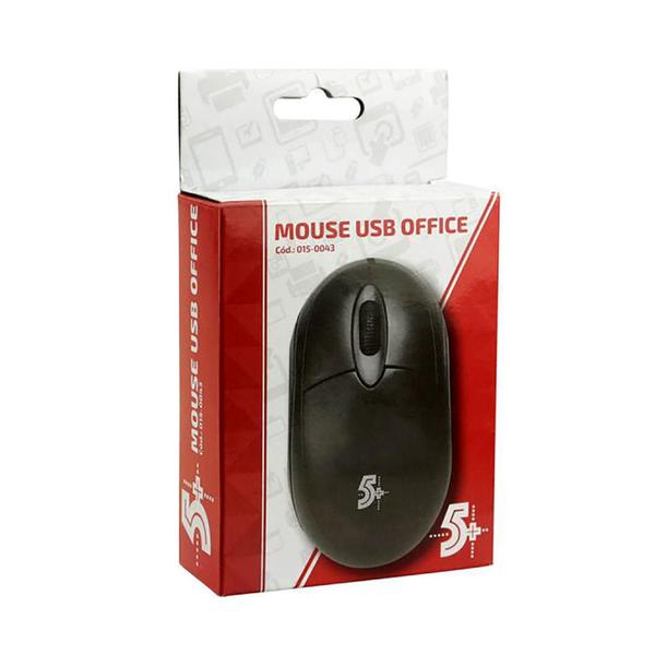 Imagem de Mouse com Fio USB Office Preto 015-0043 5+