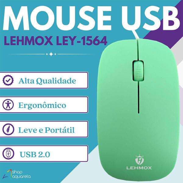 Imagem de Mouse com Fio USB Óptico Ergonômico 3 Botões Office Ultra Leve 