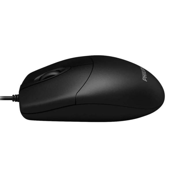 Imagem de Mouse com fio usb philips original m234 preto com 1000 dpi para computador e notebook