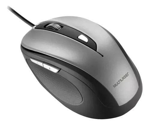 Imagem de Mouse Comfort 6 Botoes Cinza E Preto Multilaser - Mo242