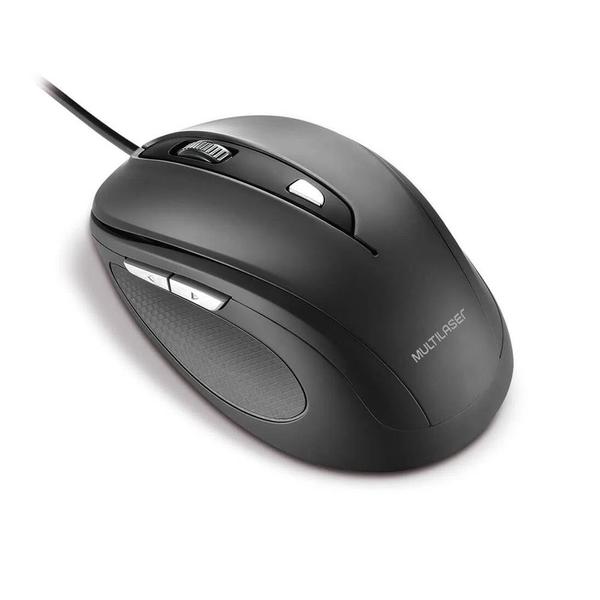 Imagem de Mouse Comfort 6 Botões Usb Preto MO241 - Multilaser