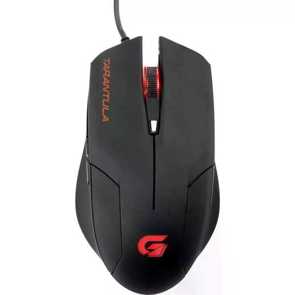 Imagem de Mouse Cor Preta e Vermelha Fortrek 2000dpi Gamer Sensor Óptico de Alta Performance Luz de Led Com Frequência de 125Hz Conexão USB Alta Qualidade