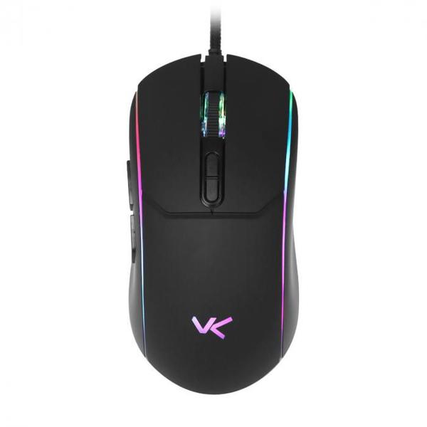 Imagem de Mouse Cor Preta Vinik 7200dpi Gamer Sensor Óptico de Alta Performance Luz de Led RGB Conexão USB Alta Qualidade Cabo Trançado 1,8m