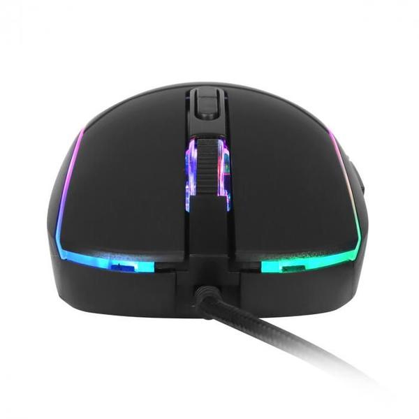 Imagem de Mouse Cor Preta Vinik 7200dpi Gamer Sensor Óptico de Alta Performance Luz de Led RGB Conexão USB Alta Qualidade Cabo Trançado 1,8m