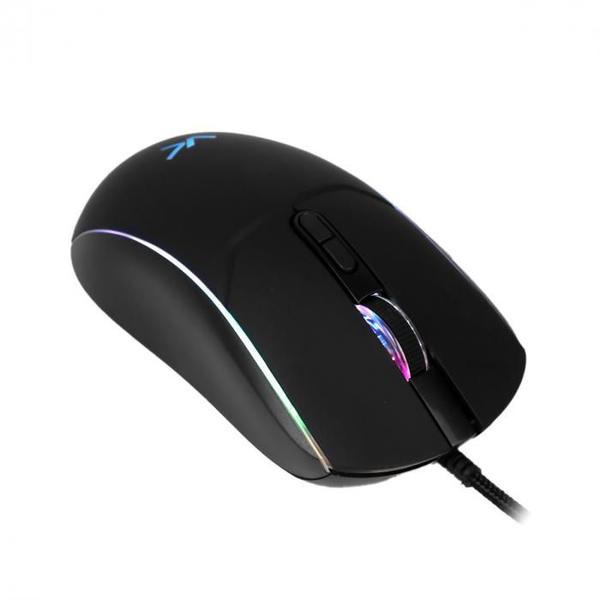 Imagem de Mouse Cor Preta Vinik 7200dpi Gamer Sensor Óptico de Alta Performance Luz de Led RGB Conexão USB Alta Qualidade Cabo Trançado 1,8m