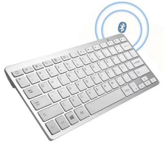 Imagem de Mouse e Teclado Wireless Silencioso Ultra Fino e Suporte de Notebook