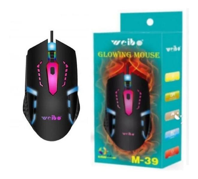 Imagem de Mouse Ergonomico Com Fio Gamer Luzes Semi Profissional Jogador Jogo Rgb DPI 1600/2400/3200 Ajustavel