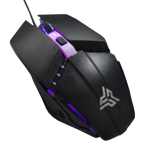 Imagem de Mouse Ergonômico Gamer LED Com Fio Knup Anubis KP-MU019 1200 DPI