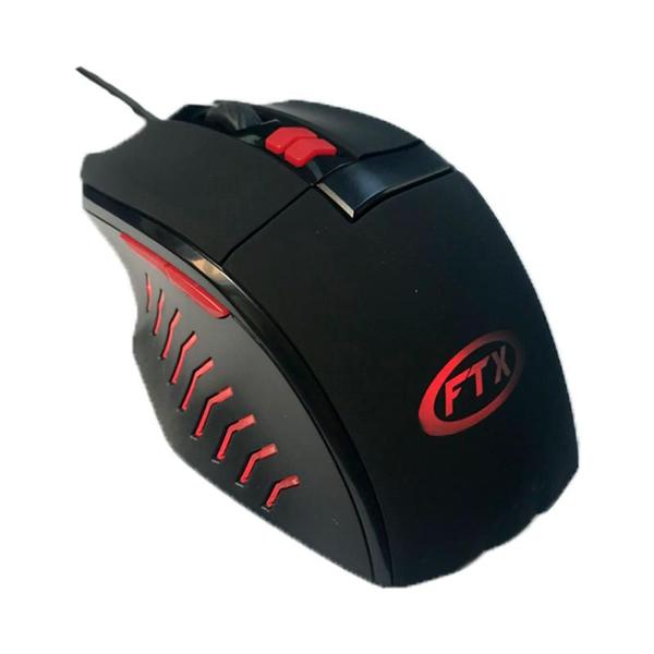 Imagem de Mouse FTX FTXM904 2500DPI/7 Gamer Bot/LED Red/Blac