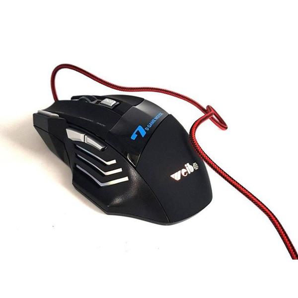 Imagem de Mouse Gamer 3600 Dpi 7 Botoes Iluminacao Led Rgb Com Fio