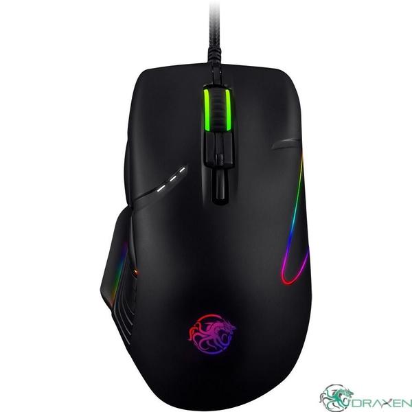 Imagem de Mouse Gamer 9 botões 16000 DPI DN90 RGB Sensor PixArt 3389