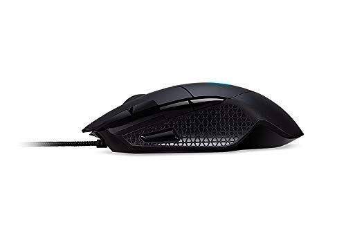 Imagem de Mouse gamer Acer Predator Cestus 315 com sensor PixArt, DPI ajustável e 8 botões, incluindo fogo estourado