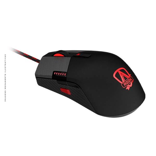 Imagem de Mouse Gamer AOC Agon AGM700, RGB, 16000 DPI, 8 Botões - AGM700DRCB