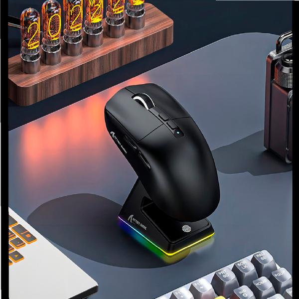 Imagem de Mouse Gamer Attack Shark Tri Mode 26000dpi Paw3395 + Dock X6 Preto