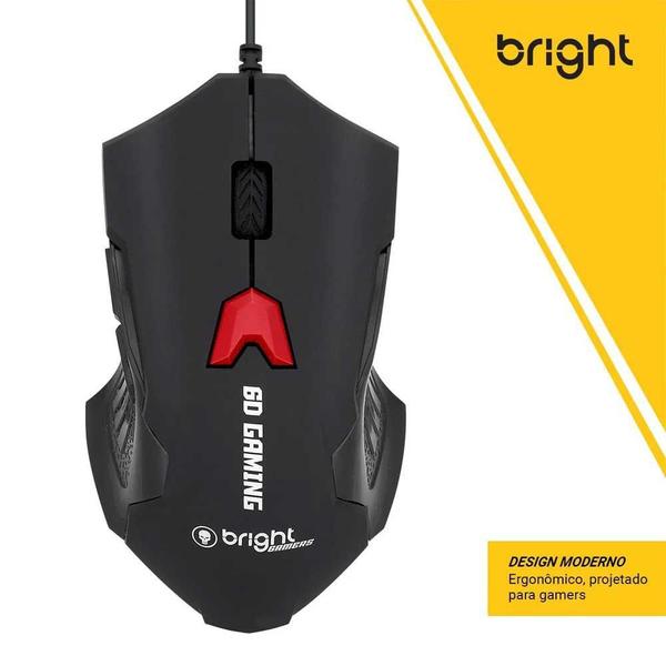 Imagem de Mouse Gamer Bright 6 Botões USB Ref.0462