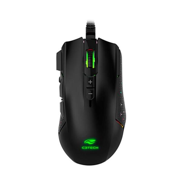 Imagem de Mouse Gamer C3 Tech Raven RGB, 10000dpi, 7 Botões, MG750BK