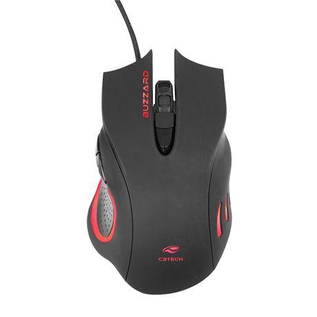 Mouse Gamer C3Tech Buzzard MG-110BK, USB, 3200DPI - C3 Tech Imagem de Mouse Gamer C3Tech Buzzard MG-110BK, USB, 3200DPI