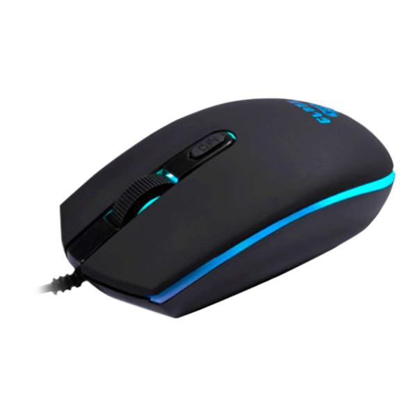 Imagem de Mouse gamer clanm rukor preto led rainbow dpi 3600 usb plug and play