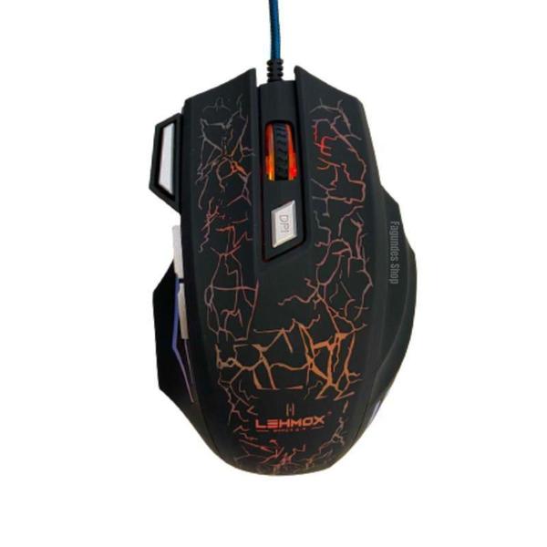 Imagem de Mouse Gamer Com Fio Luminoso Led Rgb Jogo Para Computador - Lehmox