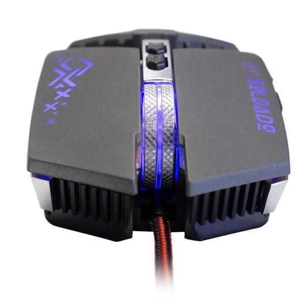 Imagem de Mouse Gamer Com Fio USB 2400 DPI Ajustável Com Iluminação LED RGB