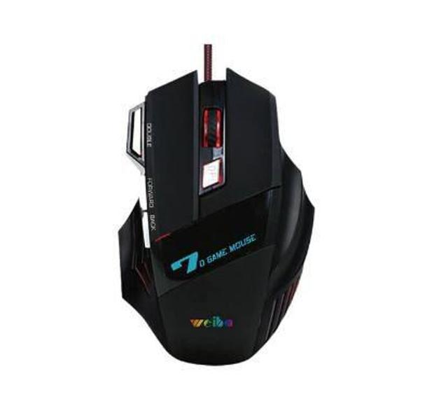 Imagem de Mouse gamer com led weibo x7