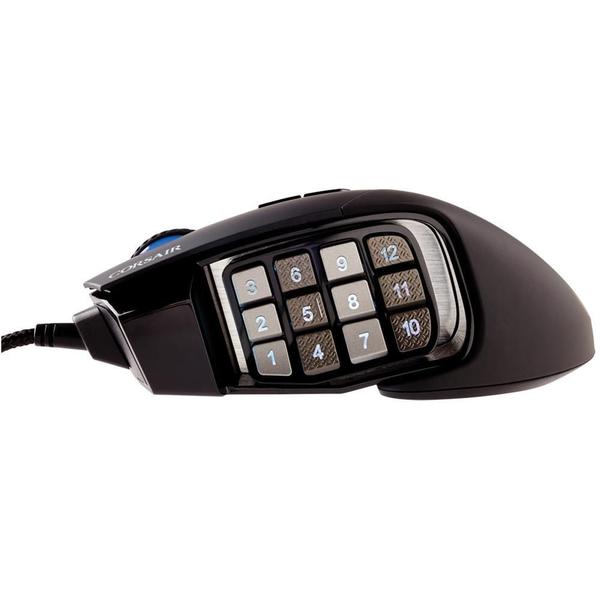 Imagem de Mouse Gamer Corsair Scimitar Elite, RGB, 17 Botões, 18000DPI, Preto - CH-9304211-NA